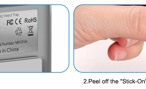 Hands peeling an M81 refill protective film by the clean edge